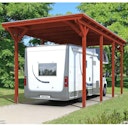 Vorschaubild Skan Holz Caravan-Carport Emsland 404x846 cm mit erhöhter Einfahrt