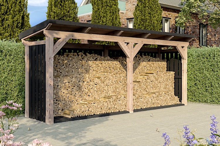 Skan Holz Holzunterstand Kaminholzlager Holm 2