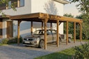 Vorschaubild Skan Holz Friesland - Flachdach Carport aus Nadelholz Breite 320 cm