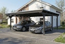 Vorschaubild Skan Holz Emsland - Flachdach Doppelcarport aus Leimholz Breite 609 cm