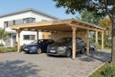 Vorschaubild Skan Holz Emsland - Flachdach Doppelcarport aus Leimholz Breite 609 cm