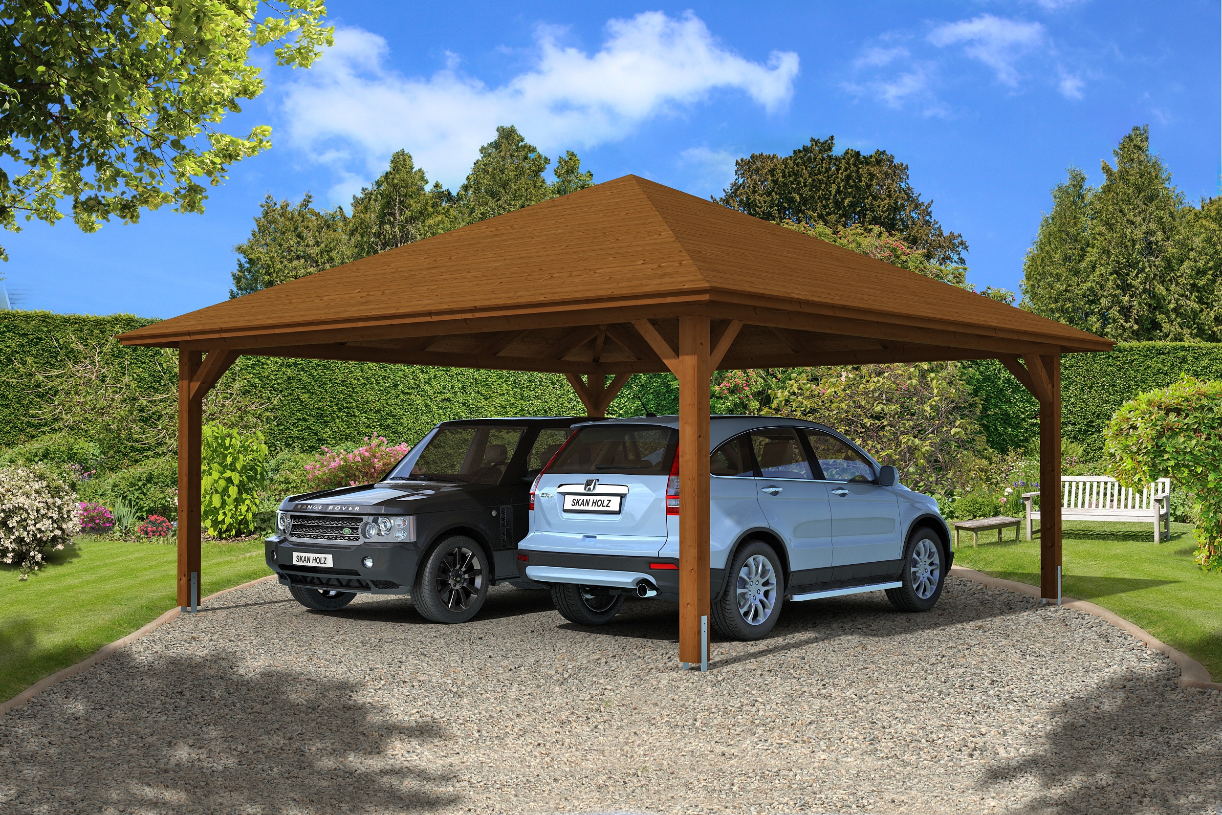 Skan Holz Carport Taunus 634 x 634 cm