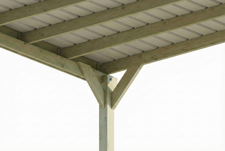 Skan Holz Carport Friesland 320x555 cm inkl. 1 Einfahrtsbogen Set E