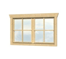 Skan Holz Doppelfenster für 28 mm Blockbohlenhäuser Dreh-Funktion