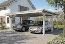 Vorschaubild Skan Holz Emsland - Flachdach Doppelcarport aus Leimholz Breite 609 cm