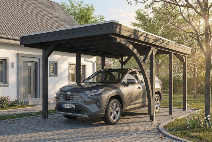 Skan Holz Carport Friesland 320x555 cm inkl. 1 Einfahrtsbogen Set E