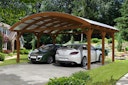 Vorschaubild Skan Holz Franken - Bogendach Doppelcarport aus Leimholz Breite 635 cm