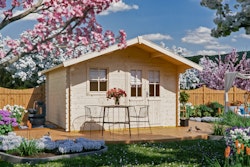 Skan Holz 28 mm Gartenhaus Malaga
