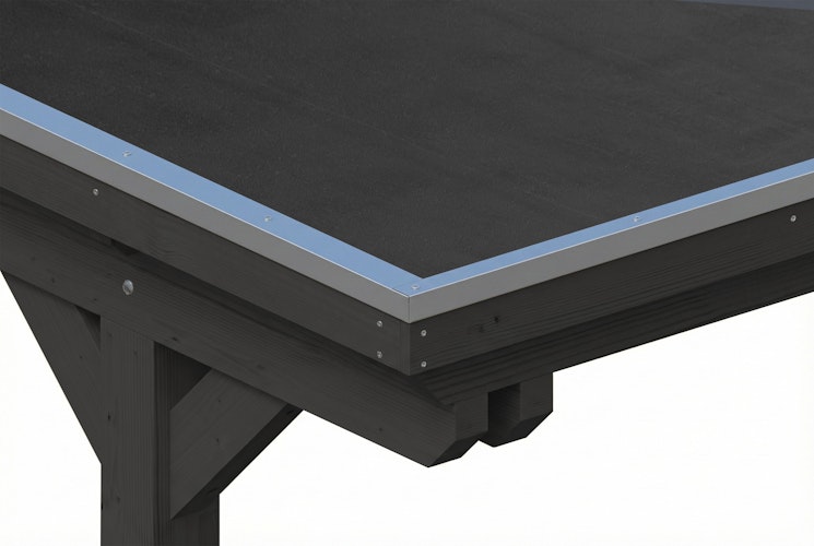 Skan Holz Emsland - Flachdach Doppelcarport aus Leimholz Breite 609 cm