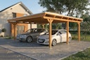 Vorschaubild Skan Holz Emsland - Flachdach Doppelcarport aus Leimholz Breite 609 cm