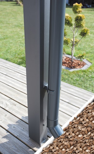 Skan Holz Aluminium Terrassenüberdachung Monza Breite 541 cm