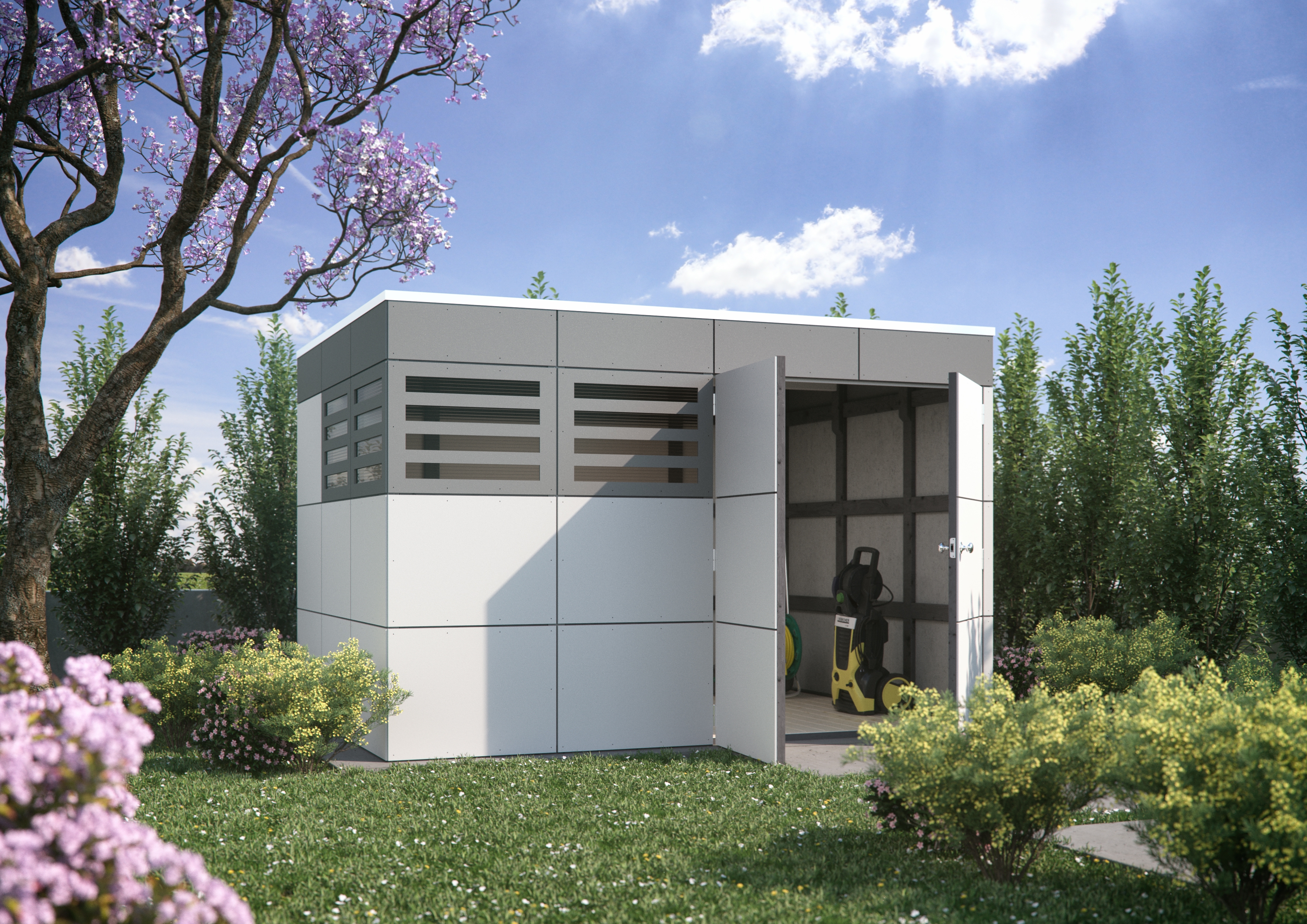 Skan Holz CrossCube Gartenhaus Sydney 4