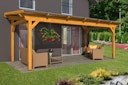 Vorschaubild Skan Holz Sanremo aus Leimholz ohne Mittelpfosten Breite 648 cm freistehende Terrassenüberdachung